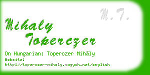 mihaly toperczer business card